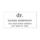 Monogram Classic Minimal Initials Return Address Rubberstempel (Afrduk)