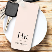 Monogram Classic Modern Minimalistische Initialen  Sleutelhanger