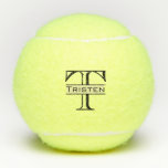 Monogram Classic Tennisballen<br><div class="desc">Dit ontwerp werd gecreeerd door digitale kunst. Het kan worden gepersonaliseerd door de pas verdere optie te kiezen. Neem contact met me op colorflowcreations@gmail.com als je dit ontwerp op een ander product wilt gebruiken. Koop mijn oorspronkelijke abstracte acrylschilderij te koop op www.etsy.com/shop/colorflowart. Zie meer van mijn creaties of volg me...</div>