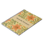 Monogram classic William Morris Rustic vintage Notitieboek (Linkerzijde)