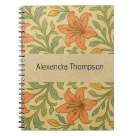 Monogram classic William Morris Rustic vintage Notitieboek