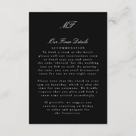 Monogram Classic Zwart Wit Trouwen Details Info Informatiekaartje