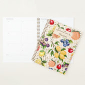 Monogram classy pretty beige and brown Citrus Planner (Display)