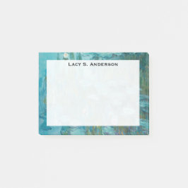 Monogram Claude Monet, Waterlelies, 1915, Aqua Post-it® Notes