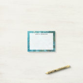 Monogram Claude Monet, Waterlelies, 1915, Aqua Post-it® Notes (Op bureau)