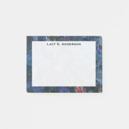 Monogram Claude Monet, Waterlelies en weerspiegeli Post-it® Notes