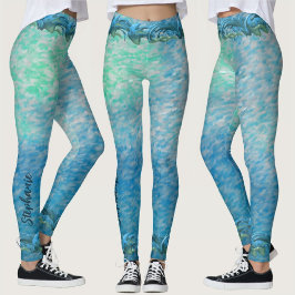 Monogram Cloudy Fog & Wave 0916 Leggings
