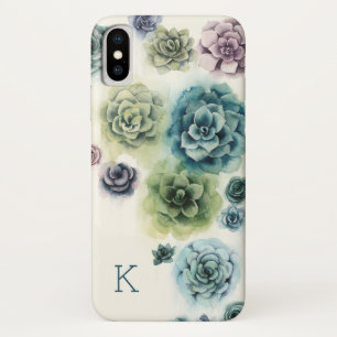 Monogram   Cluster Succulenten iPhone X Hoesje