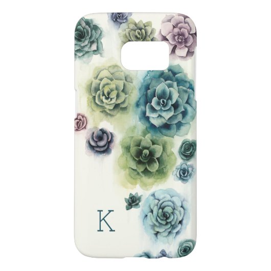Monogram | Cluster Succulenten Case-Mate Samsung Galaxy Hoesje (Achterkant)