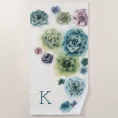 Monogram | Cluster Succulenten Strandlaken (Voorkant)
