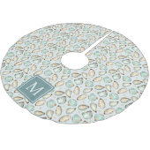 Monogram Coastal Oyster Shell Kerstboom Rok (Gekanteld)