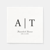 Monogram Cocktail Paper Napkin Servet (Voorkant)