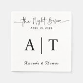 Monogram Cocktail Papier servet (Voorkant)