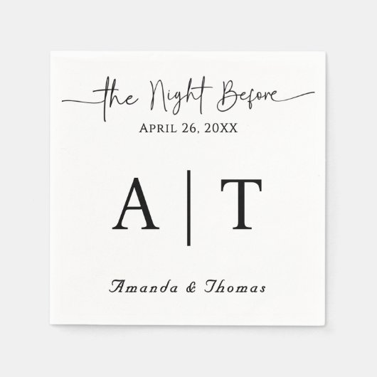 Monogram Cocktail Papier servet (Voorkant)