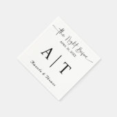 Monogram Cocktail Papier servet (Hoek)