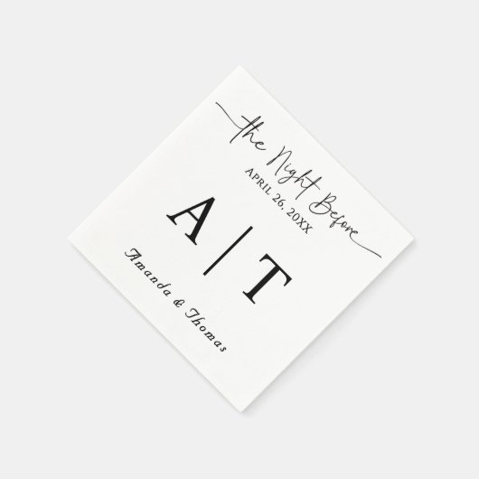 Monogram Cocktail Papier servet (Hoek)