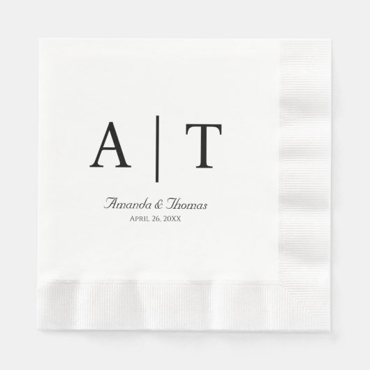 Monogram Cocktail Papier servet (Voorkant)