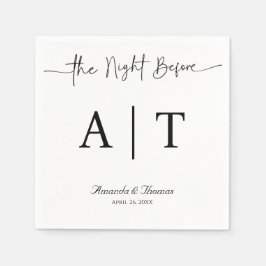 Monogram cocktail servet