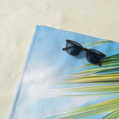 Monogram cocktails bruidslandschap voor pasgetrouw strandlaken (In situ)