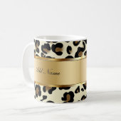 Monogram Coffee Mugs Leopard Koffiemok (Voorkant links)