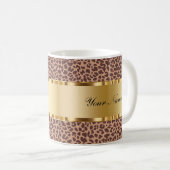 Monogram Coffee Mugs Leopard Pattern Koffiemok (Voorkant rechts)