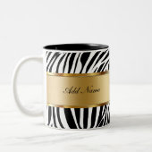 Monogram Coffee Mugs Zebra Tweekleurige Koffiemok (Links)