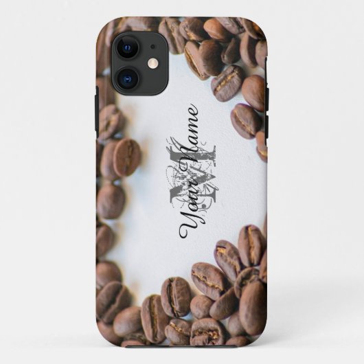  Monogram Coffeeholic-telefoontas! Case-Mate iPhone Case (Achterkant)
