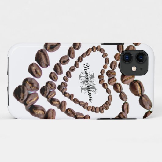 Monogram Coffeeholic-telefoontas! Case-Mate iPhone Case (Achterkant (horizontaal))