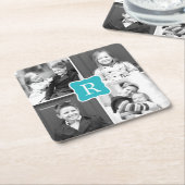 Monogram Collage Aangepaste Foto-Onderzetters - Tu Kartonnen Onderzetters (Schuin)