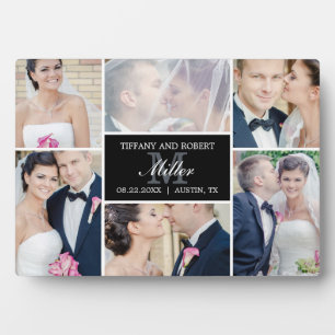 Monogram Collage EDITABLE KLEUR Plak met paling Ea Fotoplaat