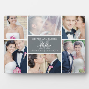 Monogram Collage EDITABLE KLEUR Plak met paling Ea Fotoplaat