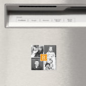 Monogram Collage Gepersonaliseerde Fotomagneet - O Magneet (Insitu (Vaatwasser))