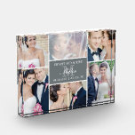 Monogram Collage Photo Block Fotoblokken<br><div class="desc">Speciaal fotogeschenk ontworpen door Berry Berry Sweet. Bezoek onze site op www.berryberrysweet.com voor moderne kantoorbenodigdheden en aangepaste cadeaus.</div>