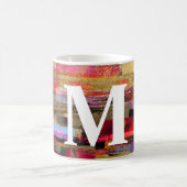 Monogram Colorful Abstract Mug Koffiemok (Center)