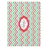 Monogram Colorful Chevron kersttablet Tafelkleed (Voorkant)