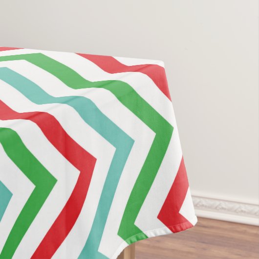 Monogram Colorful Chevron kersttablet Tafelkleed (Voorbeeld)