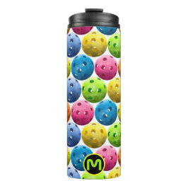 Monogram Colorful Pickleballen Thermosbeker
