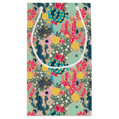 Monogram | Colorful Polka Dot Cactus Pattern Klein Cadeauzakje (Achterkant)