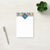 Monogram | Colorful Polka Dot Cactus Pattern Post-it® Notes (Kantoor)