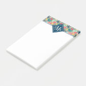 Monogram | Colorful Polka Dot Cactus Pattern Post-it® Notes (Schuin)