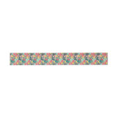 Monogram | Colorful Polka Dot Cactus Pattern Uitnodigingen Wikkel (Vlak)