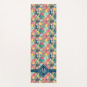 Monogram | Colorful Polka Dot Cactus Pattern Yogamat (Voorkant)