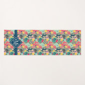 Monogram | Colorful Polka Dot Cactus Pattern Yogamat (Voorkant (horizontaal))
