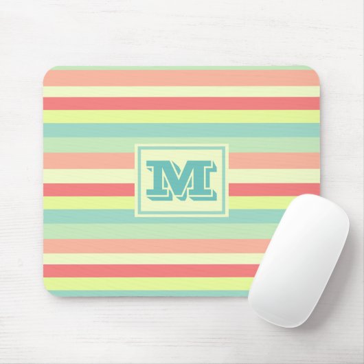 Monogram Colorful Summer Stripes Muismat (Met muis)