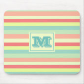Monogram Colorful Summer Stripes Muismat (Voorkant)