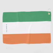 Monogram. Colors of Ireland Flag. Golfhanddoek (Horizontaal)