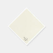 Monogram Combo Font Cream Wedding Cocktail Servet (Hoek)