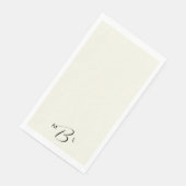 Monogram Combo Font Cream Wedding Napkins Servet (Hoek)