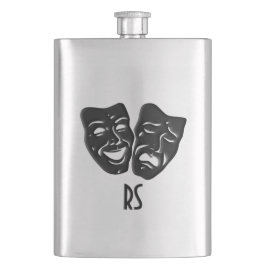 Monogram comedy en tragedie theater heupfles