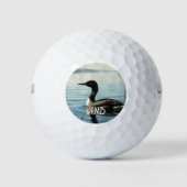 Monogram Common Loon Bird Waterfowl Golfballen (Voorkant)